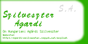szilveszter agardi business card